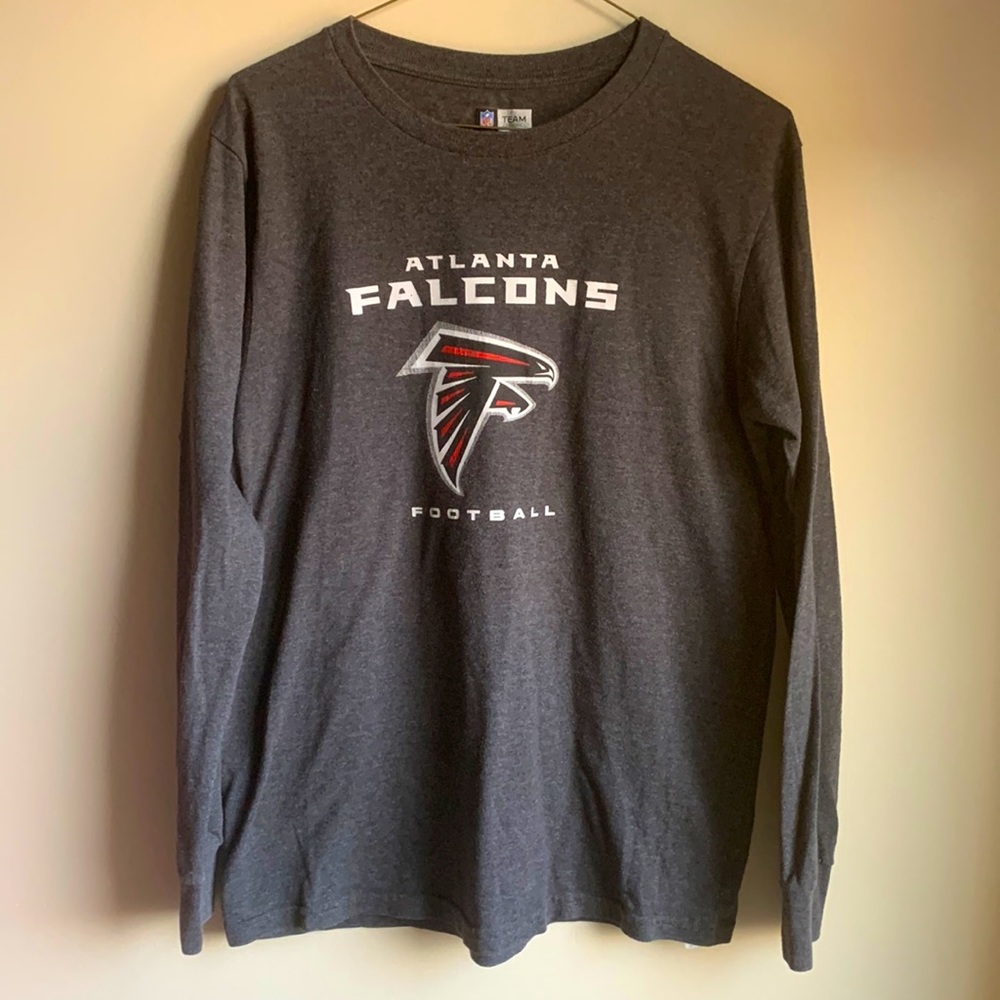 NFL Atlanta Falcons Football Long Sleeve Shirt Dark Grey